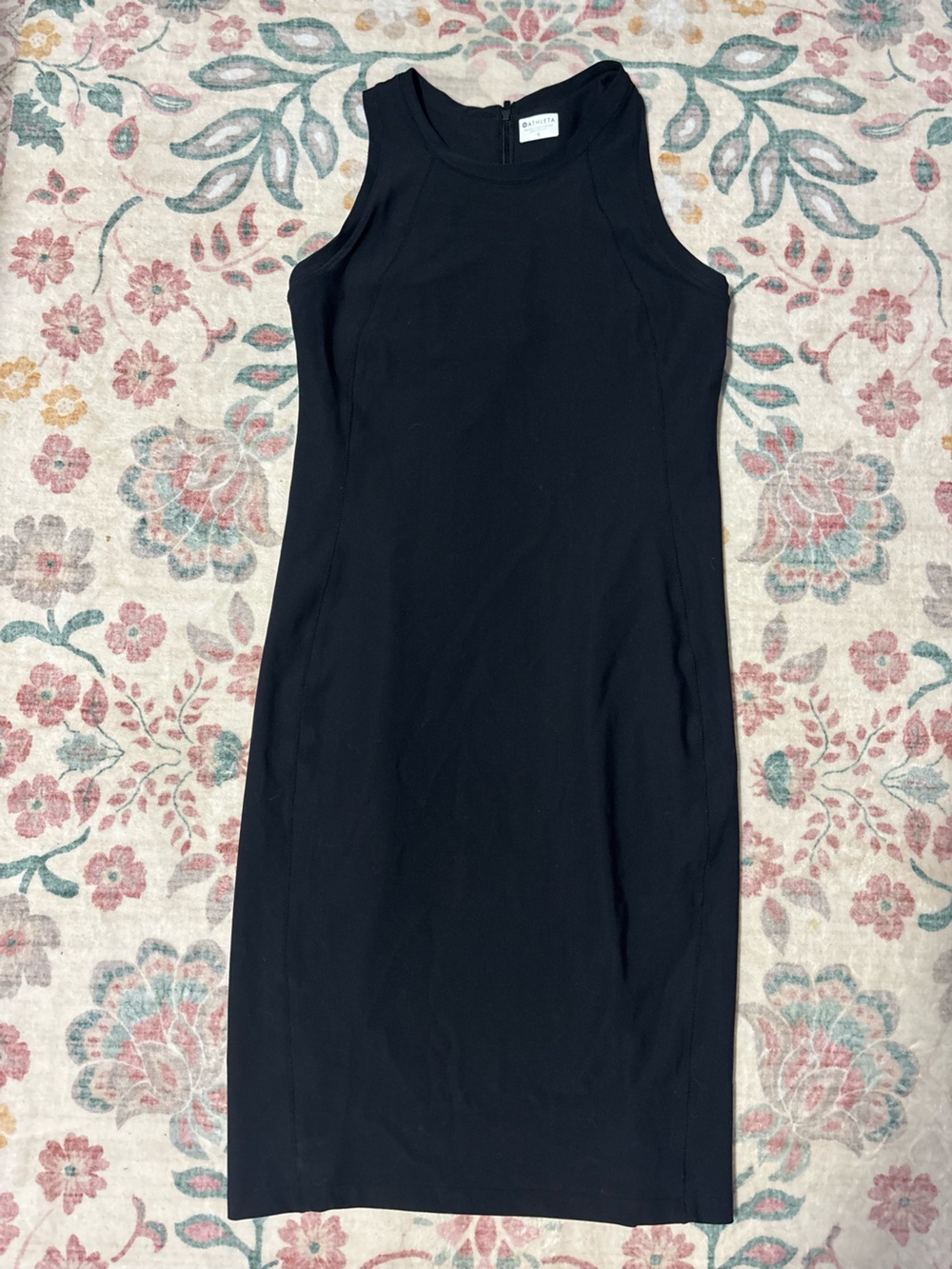 Athleta Black Sleeveless Midi Sheath Dress